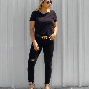 Black Distressed Jeans